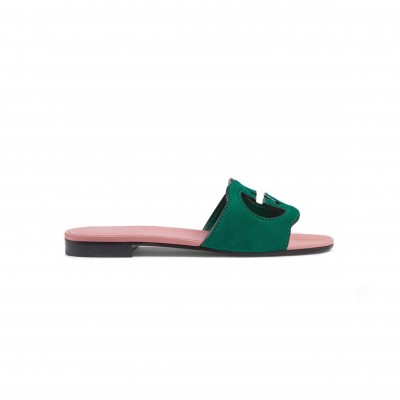 GUCCI WOMEN'S INTERLOCKING G CUT-OUT SLIDE SANDAL 694451